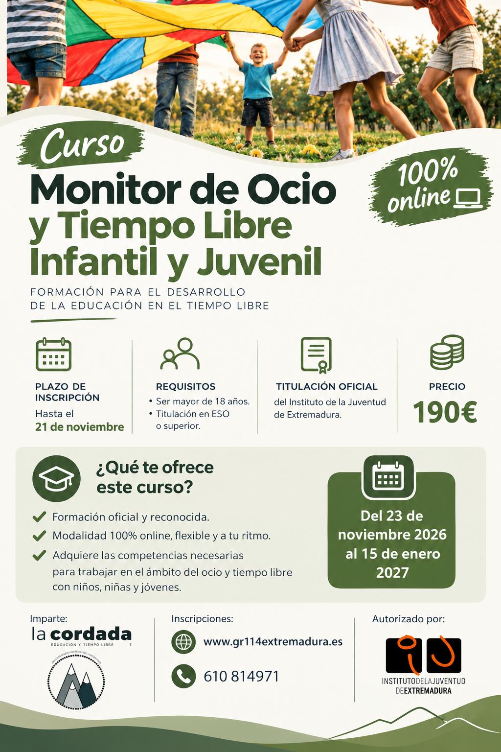 Curso de Monitor de Ocio y Tiempo Libre ON LINE